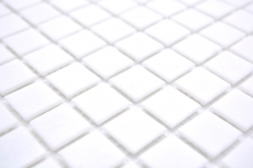 Mosaic tiles Glass mosaic Classic Uni glass plain white paper-bonded Pool mosaic Swimming pool mosaic MOS200-A01_f