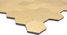 Mosaic tiles Self-adhesive mosaics hexagonal metal gold kitchen wall MOS200-4GHX_f