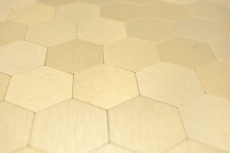 Mosaic tiles Self-adhesive mosaics hexagonal metal gold kitchen wall MOS200-4GHX_f