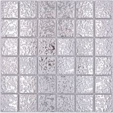 Mosaic tile ceramic mosaic plain silver hammered tile backsplash kitchen MOS16-0207_f