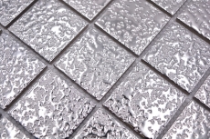 Mosaic tile ceramic mosaic plain silver hammered tile backsplash kitchen MOS16-0207_f