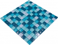 Mosaic tile glass mosaic mix blue petrol kitchen bathroom tile backsplash MOS88-XCE95_f