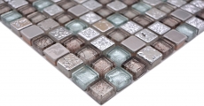 Mosaic tile glass natural stone mosaic resin steel mix EP gray kitchen bathroom wall MOS92-680_f
