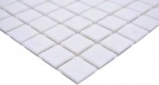Hand sample mosaic tile glass mosaic Classic Uni glass uni white paper-bonded pool mosaic swimming pool mosaic MOS200-A01_m