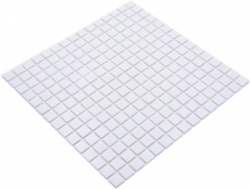 Hand sample mosaic tile glass mosaic Classic Uni glass uni white paper-bonded pool mosaic swimming pool mosaic MOS200-A01_m