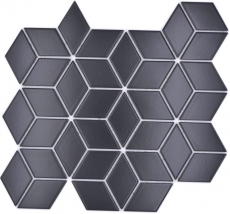 Hand pattern mosaic tile ceramic mosaic combination 3D cube plain black matt bathroom kitchen wall MOS13-POV5_m