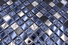 Hand sample mosaic tile glass natural stone mosaic stone EP mix black silver kitchen splashback MOS92-660_m