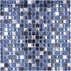 Hand sample mosaic tile glass natural stone mosaic stone EP mix black silver kitchen splashback MOS92-660_m