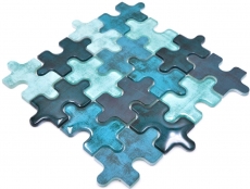 Hand pattern mosaic tile glass mosaic combi puzzle mix turquoise blue kitchen splashback bathroom MOS88-PT03_m