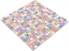 Glass mosaic mosaic tile retro Moroccan ornamental look colorful tile mirror bathroom MOS78-RB83