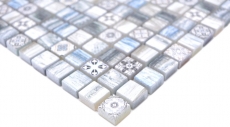 Hand sample mosaic tile glass mosaic combi retro wood gray blue light tile mirror bathroom MOS78-W39_m