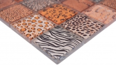Hand sample mosaic tile glass mosaic combi forest light brown tile mirror wall MOS78-W58_m