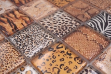 Hand sample mosaic tile glass mosaic combi forest light brown tile mirror wall MOS78-W58_m