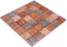 Hand sample mosaic tile glass mosaic combi forest light brown tile mirror wall MOS78-W58_m
