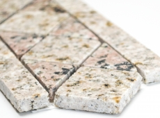 Mosaic tiles Border Borders Borders Natural stone Sand Rosso beige rose 850/BT