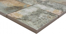 Ceramic mosaic porcelain stoneware beige brown gray-green matt wall floor kitchen bathroom shower MOS23-95CB
