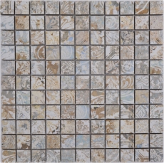 Ceramic mosaic porcelain stoneware multicolored matt wall floor kitchen bathroom shower MOS18-25CS
