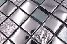 Glass mosaic mosaic tile electroplated silver metal kitchen tile backsplash MOS88-XCB5