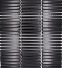 Ceramic mosaic mosaic rods black glossy wall kitchen bathroom shower MOS24-CG21
