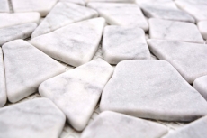 Natural stone mosaic marble white carrara look matt wall floor kitchen bathroom shower MOS44-30-2030