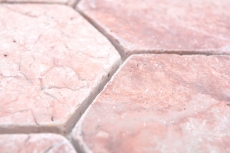 Natural stone mosaic tiles terrace travertine red matt wall floor kitchen bathroom shower MOS42-HX145