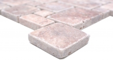 Natural stone mosaic tiles terrace travertine red matt wall floor kitchen bathroom shower MOS40-FP45