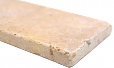 Natural stone mosaic tiles travertine golden yellow matt wall floor kitchen bathroom shower MOSF-45-M510