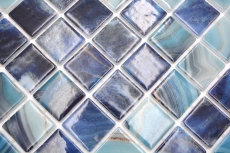 Swimming pool mosaic pool mosaic glass mosaic royal blue iridescent glossy wall floor kitchen bathroom shower MOS220-P56384_f