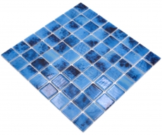 Swimming pool mosaic pool mosaic glass mosaic blue iridescent wall floor kitchen bathroom shower MOS220-P56385_f