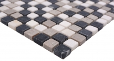 Natural stone mosaic marble beige gray black matt wall floor kitchen bathroom shower MOS38-15-1125_f