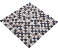 Natural stone mosaic marble beige gray black matt wall floor kitchen bathroom shower MOS38-15-1125_f