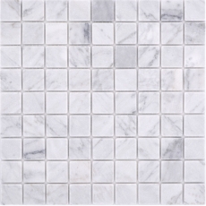 Natural stone mosaic marble white carrara look matt wall floor kitchen bathroom shower MOS42-32-2000_f