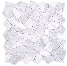 Natural stone mosaic marble white carrara look matt wall floor kitchen bathroom shower MOS44-30-2030_f