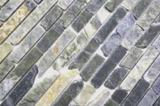 Natural stone mosaic tiles marble green matt wall floor kitchen bathroom shower MOS40-0407_f