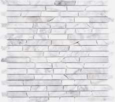 Natural stone mosaic tiles marble white carrara look matt wall floor kitchen bathroom shower MOS40-Brick2000_f