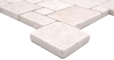 Natural stone mosaic tiles marble ivory matt wall floor kitchen bathroom shower MOS40-FP41_f