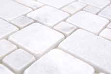 Natural stone mosaic tiles marble white matt wall floor kitchen bathroom shower MOS40-FP42_f
