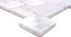 Natural stone mosaic tiles marble white matt wall floor kitchen bathroom shower MOS40-FP42_f