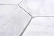 Natural stone mosaic tiles marble white matt wall floor kitchen bathroom shower MOS42-HX142_f