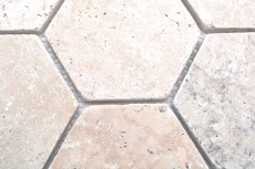 Natural stone mosaic tiles travertine beige matt wall floor kitchen bathroom shower MOS42-HX146_f