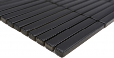 Ceramic mosaic mosaic rods black matt wall kitchen bathroom shower MOS24-CG01_f