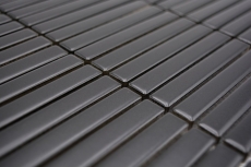 Ceramic mosaic mosaic rods black matt wall kitchen bathroom shower MOS24-CG01_f