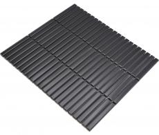 Ceramic mosaic mosaic rods black matt wall kitchen bathroom shower MOS24-CG01_f