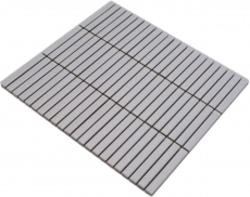 Ceramic mosaic mosaic rods white matt wall kitchen bathroom shower MOS24-CG91_f