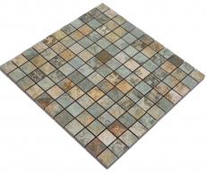Hand-painted ceramic mosaic porcelain stoneware beige brown gray-green matt wall floor kitchen bathroom shower MOS18-25CB_m