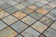 Hand-painted ceramic mosaic porcelain stoneware beige brown gray-green matt wall floor kitchen bathroom shower MOS18-25CB_m