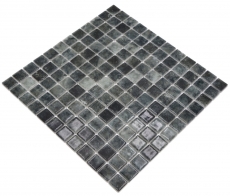 Hand sample swimming pool mosaic pool mosaic glass mosaic black anthracite iridescent wall floor kitchen bathroom shower MOS220-P56253_m