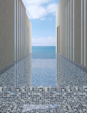 Hand pattern swimming pool mosaic pool mosaic glass mosaic royal blue iridescent glossy wall floor kitchen bathroom shower MOS220-P56254_m