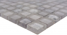 Hand-painted glass mosaic mosaic tile white glossy Africa wall kitchen bathroom shower MOS68-WL14_m
