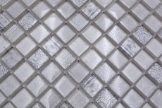 Hand-painted glass mosaic mosaic tile white glossy Africa wall kitchen bathroom shower MOS68-WL14_m